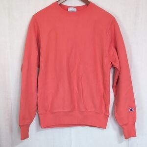 Champion Reverse Weave Salmon Orange Crewneck Sweatshirt Size Small